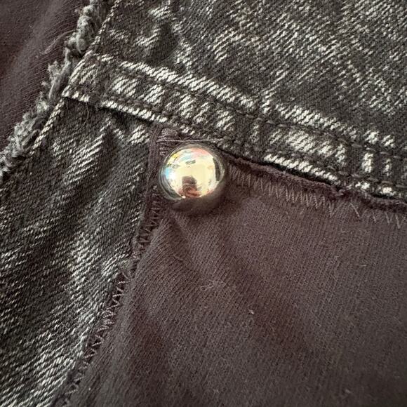 Stranger Things Hellfire Club Upcycled Denim Stud Spike Hoodie Jacket Rock M - Picture 5 of 7